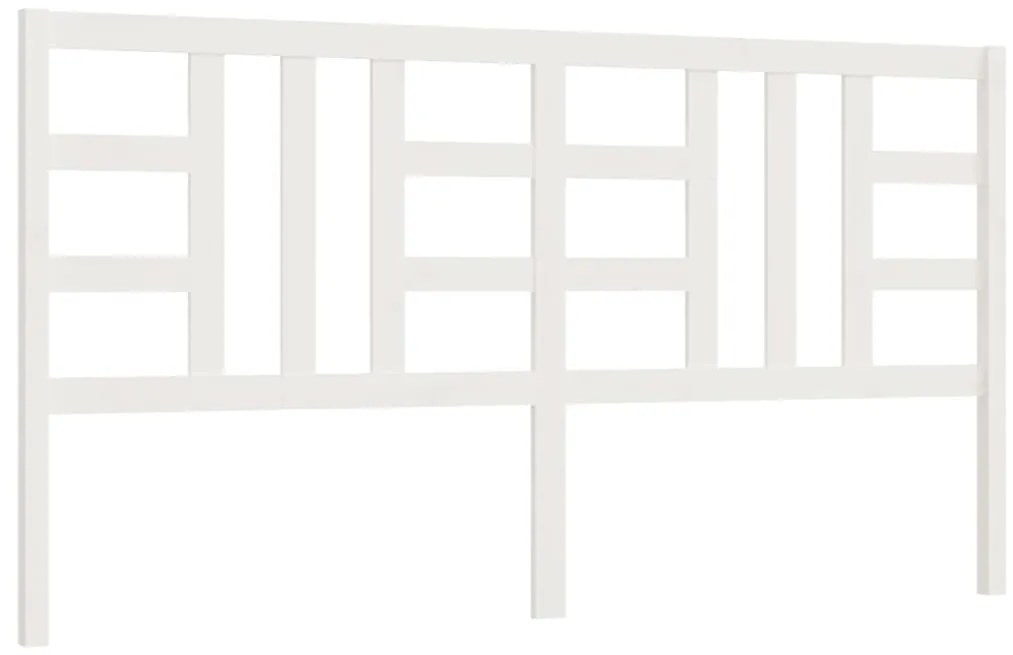 817861 vidaXL Горна табла за легло, бяла, 206x4x100 см, бор масив