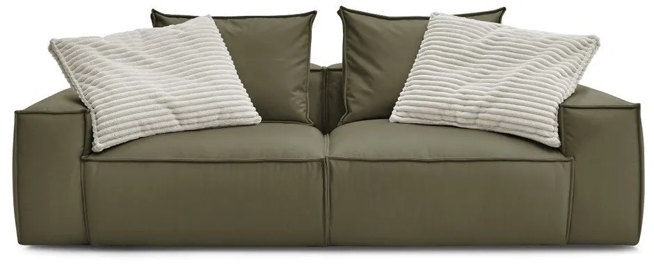 Зелен диван от изкуствена кожа 260 cm Boheme – Bobochic Paris