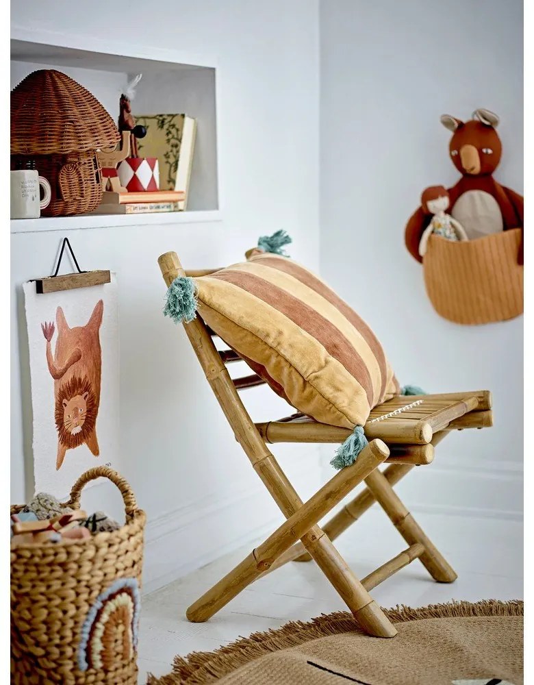 Кафява текстилна детска кошница за играчки 46x7,5x33 cm Toto – Bloomingville Mini