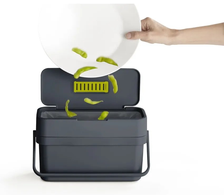 Черен контейнер за компостируеми отпадъци 4 л Compo - Joseph Joseph