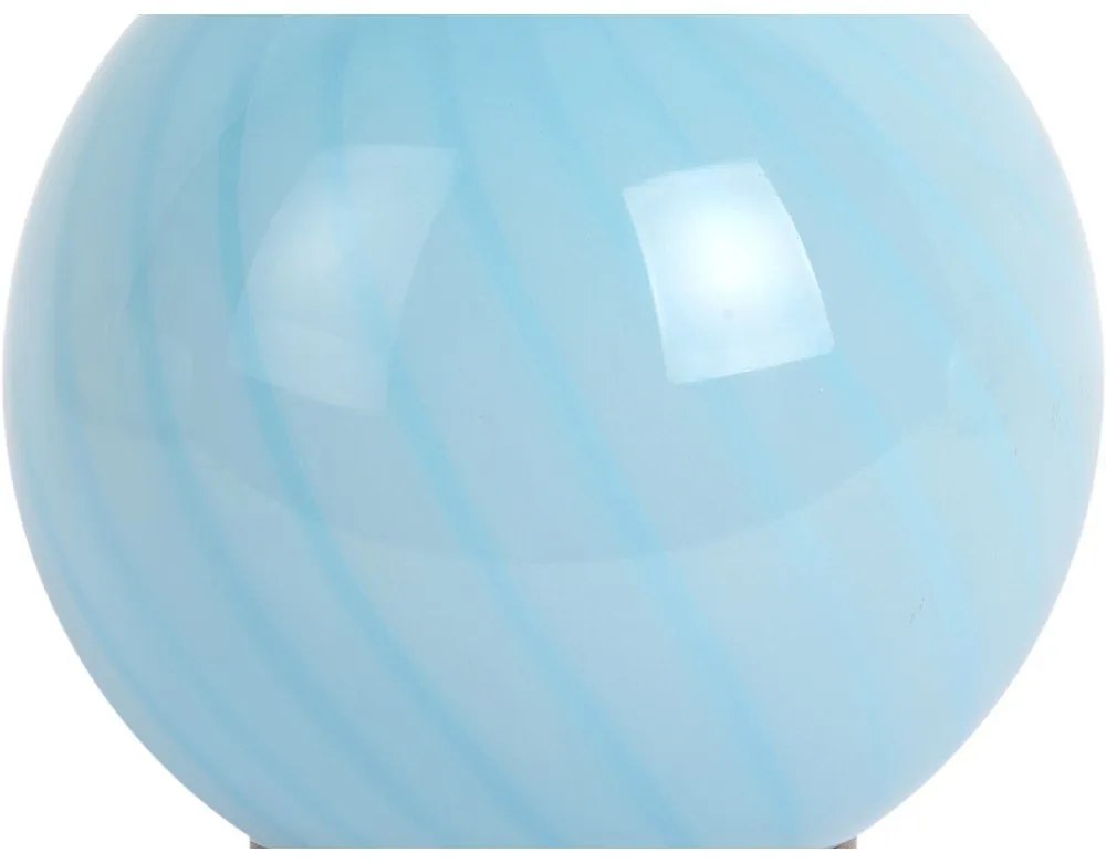 Светлосиня настолна лампа със стъклен абажур (височина 17 cm) Summer Globe – Leitmotiv