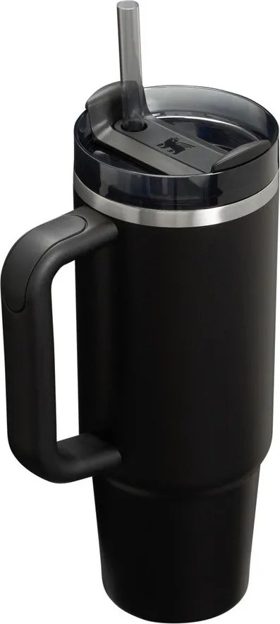 Черен термос със сламка от неръждаема стомана 890 ml Quencher H2.O FlowState™ Tumbler Black 2.0 – Stanley