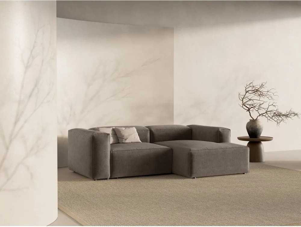Кафяв ъглов диван (десен ъгъл) Bergamo – Cosmopolitan Design