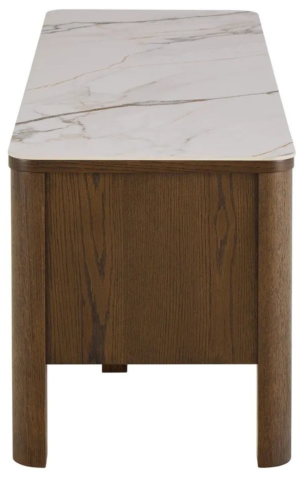 Кафява маса за телевизор от декор от дъб 120x45x40 cm Southampton – Actona