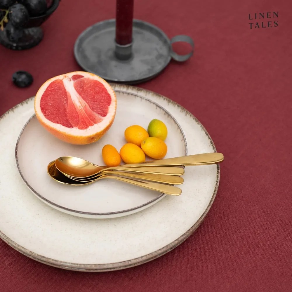 Ленена покривка за маса 140x140 cm Marsala – Linen Tales