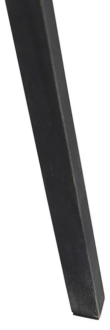 Подова лампа триножник черна със златен абажур 50 см - Tripod Classic