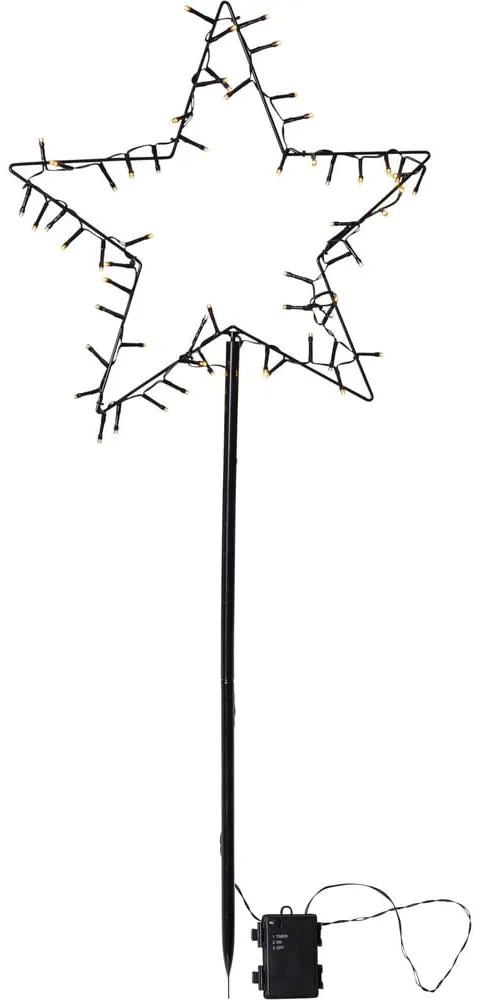 Черна коледна светлинна украса Spiky - Star Trading