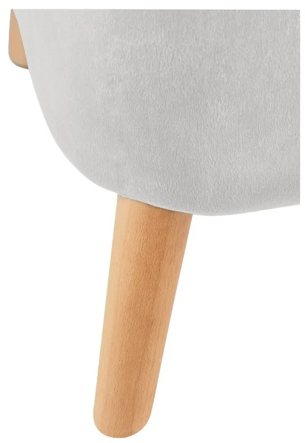 Светлосива кадифена табуретка - Wenko