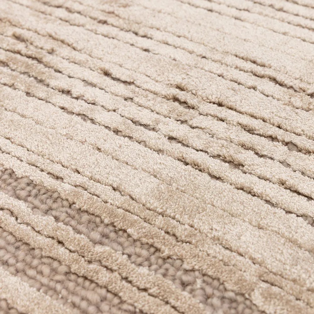 Бежов ръчно изработен килим със смес от вълна 160x230 cm Henley Sand – Asiatic Carpets
