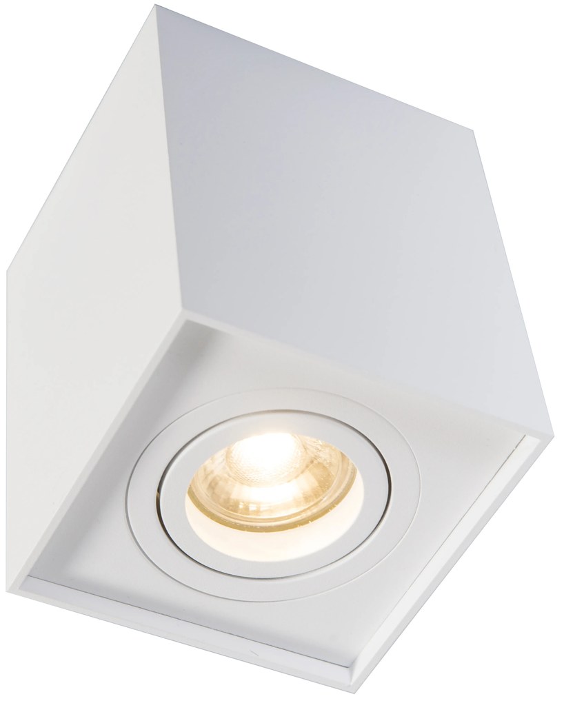 Модерен повърхностно монтиран прожектор бял регулируем - Quadro 1 Up