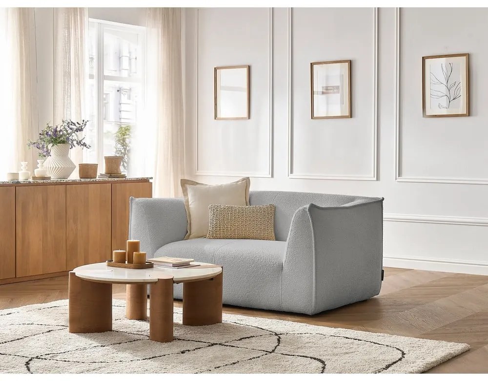 Светлосив диван от прежда с примки от букле 170 cm Giorgia – Bobochic Paris