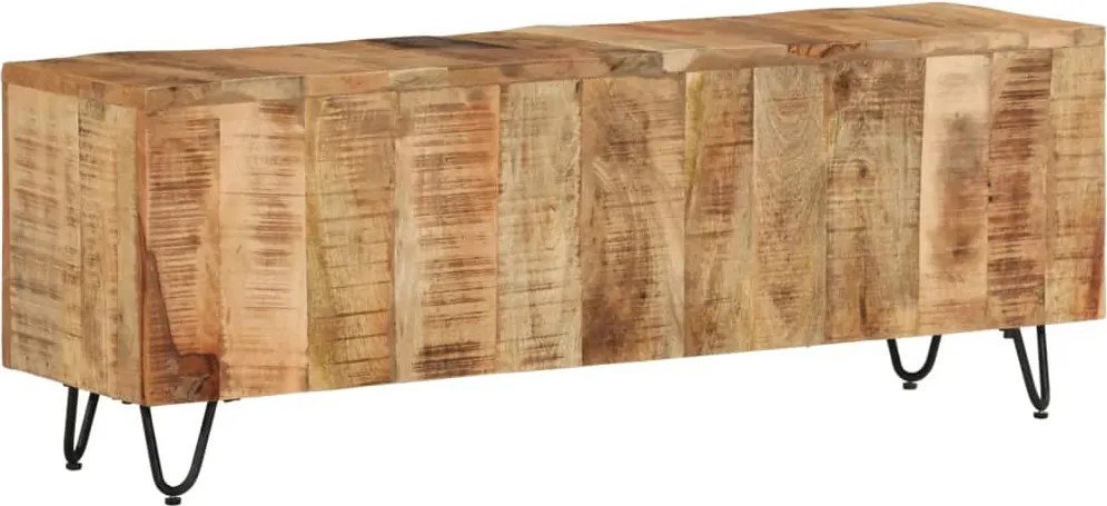 337843 vidaXL ТВ шкаф, 110x30x40 см, масивно мангово дърво