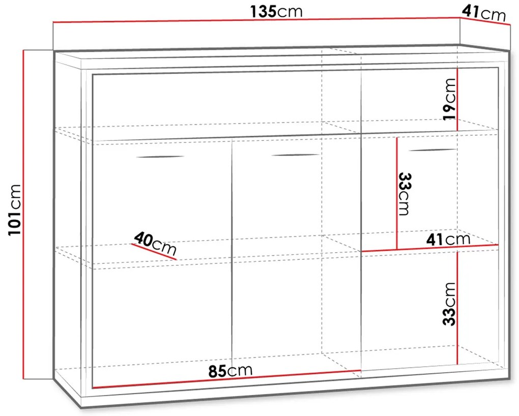 Бюфет Mediolan AT07-Natural Special