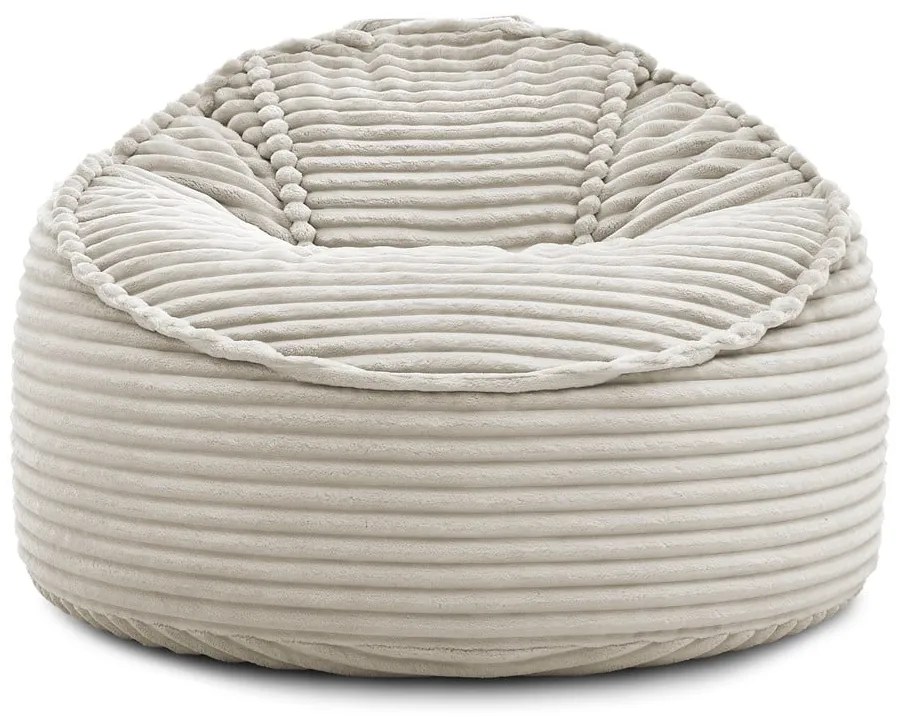 Бежов пуф от рипсено кадифе Socrate – Bobochic Paris