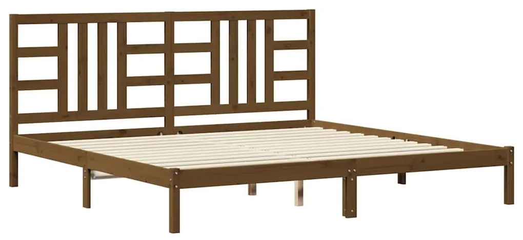 3105428 vidaXL Рамка за легло, меденокафява, дърво масив, 200x200 см