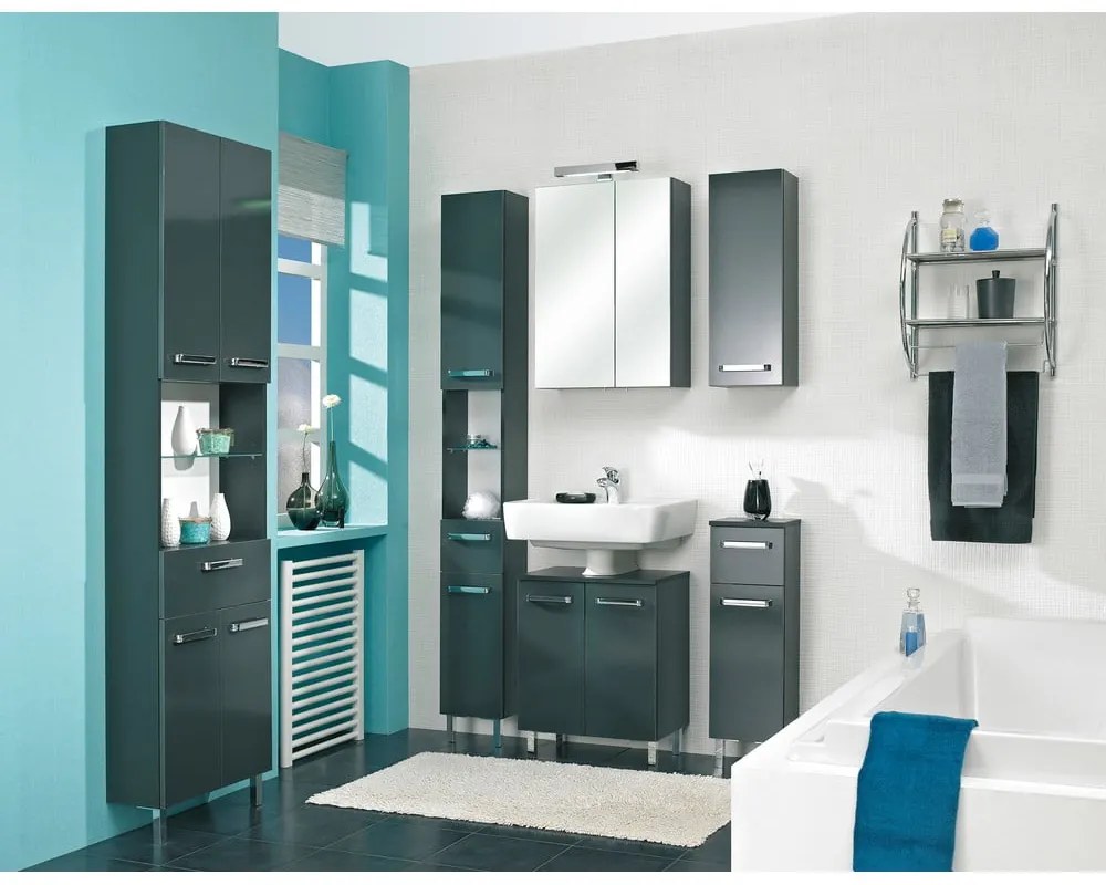 Тъмно сив шкаф под умивалника 50x62 cm Set 311 - Pelipal