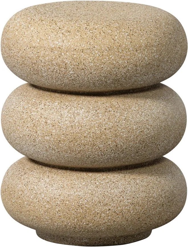 Кръгла градинска масичка от декор от камък ø 40 cm Laurel – WOOOD