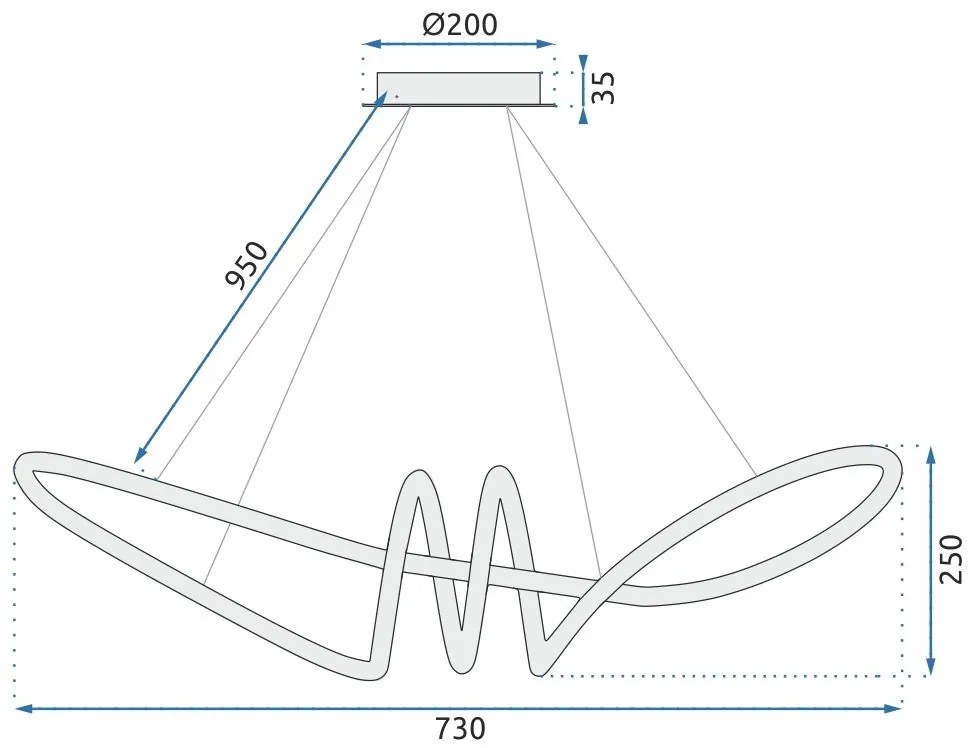 Лампа LED APP824-CP Gold