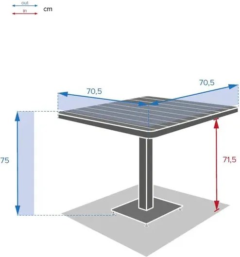 Градинска маса Hesperide Tyla, 2 места