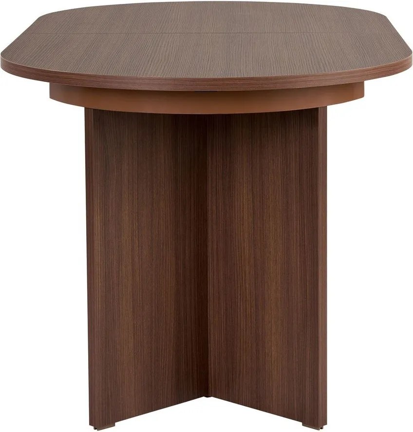 Сгъваема трапезна маса с допълнителна плоча от декор от орех 90x160 cm Sorell – Kalune Design