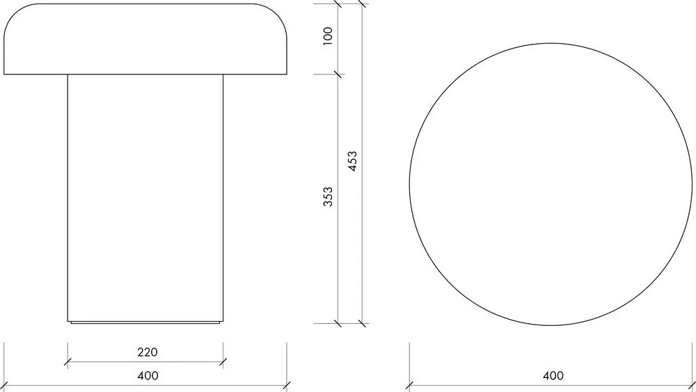 Метална кръгла градинска масичка ø 40 cm Miko – noo.ma
