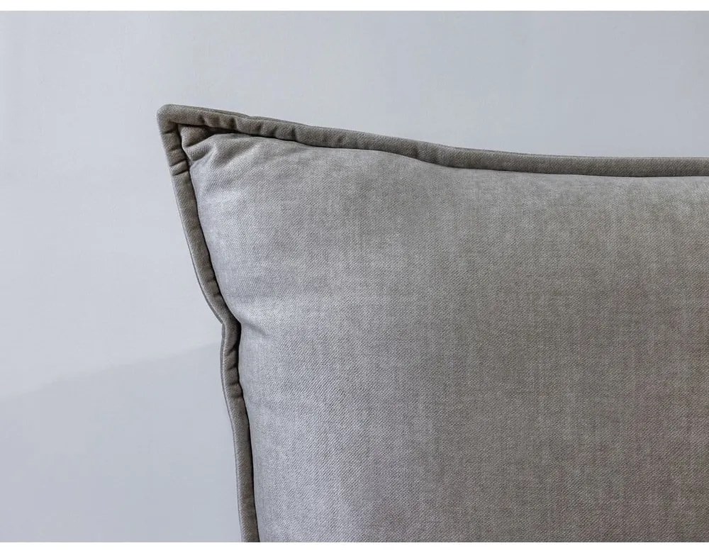 Светлосиво тапицирано двойно легло с място за съхранение с решетка 160x200 cm Jade - Bobochic Paris