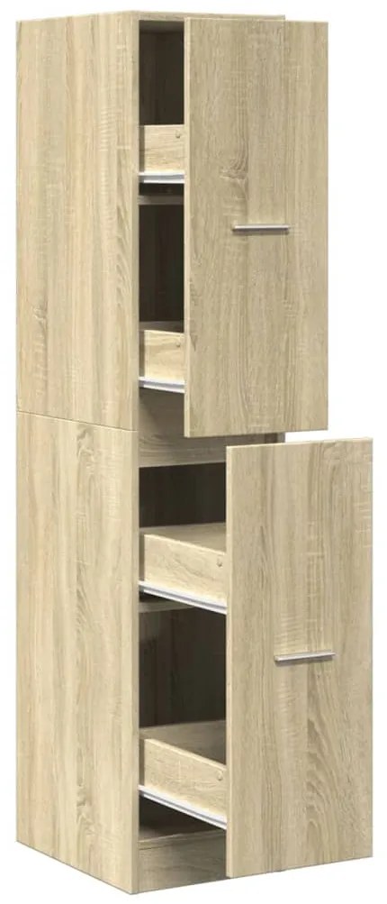 855171 vidaXL Аптекарски шкаф, дъб сонома, 30x41x144,5 см, инженерно дърво