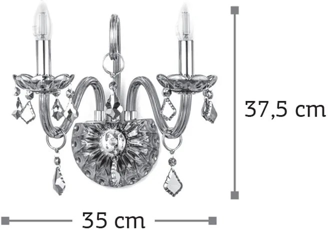 Аплик за стена InLight 43391-2-Transparent