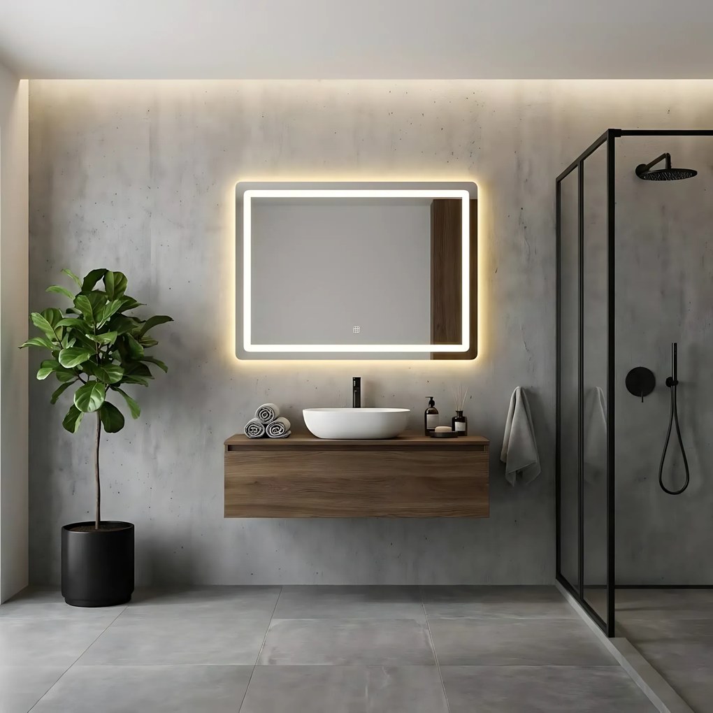 Огледало LED 80x60cm P10407