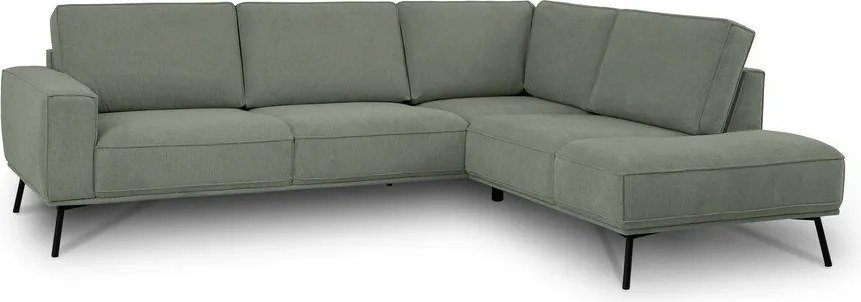 Зелен шенилов ъглов диван (десен ъгъл/L форма) Amsterdam – Scandic