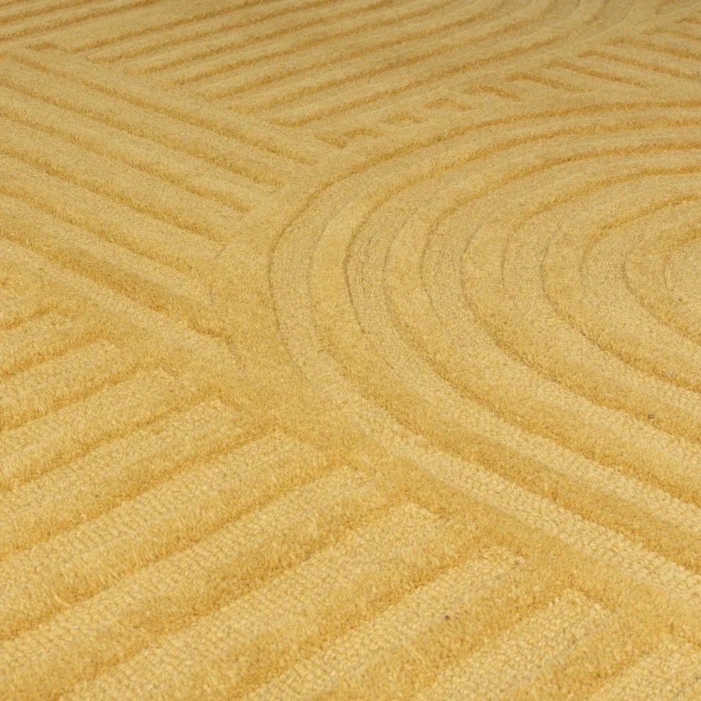 Жълт вълнен килим , 160 x 230 cm Zen Garden - Flair Rugs