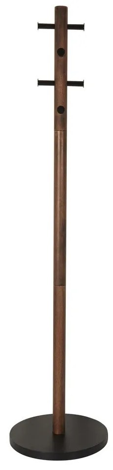 Черна дървена закачалка от естествен каучук Pillar - Umbra