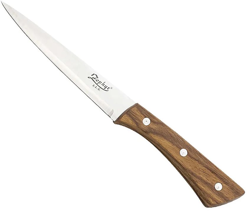 Универсален нож ZEPHYR ZP 1633 BU, 12.7 см, Неръждаема стомана, Дървена дръжка