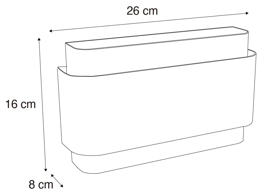 Смарт стенна лампа бяла 2-светлина вкл. Zigbee G9 - Coen