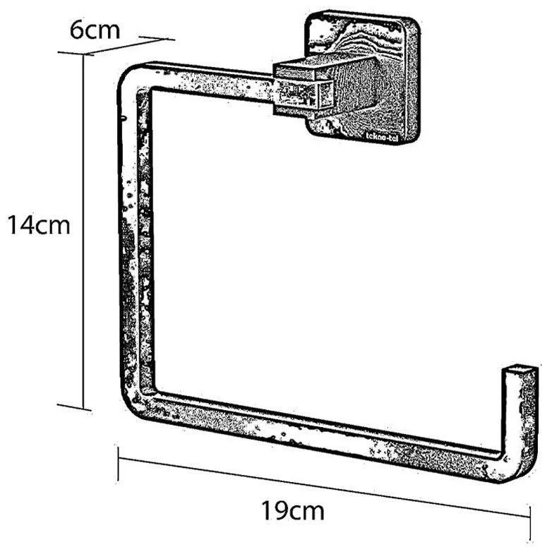 държач за кърпа TEKNO TEL MG-335W , бяло