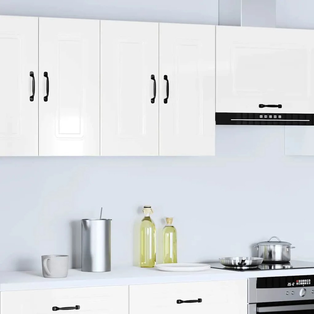 853579 vidaXL Кухненски стенен шкаф, Kalmar, бял гланц, инженерно дърво