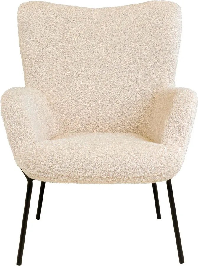 Кремаво кресло от изкуствен косъм Glasgow – Bonami Essentials