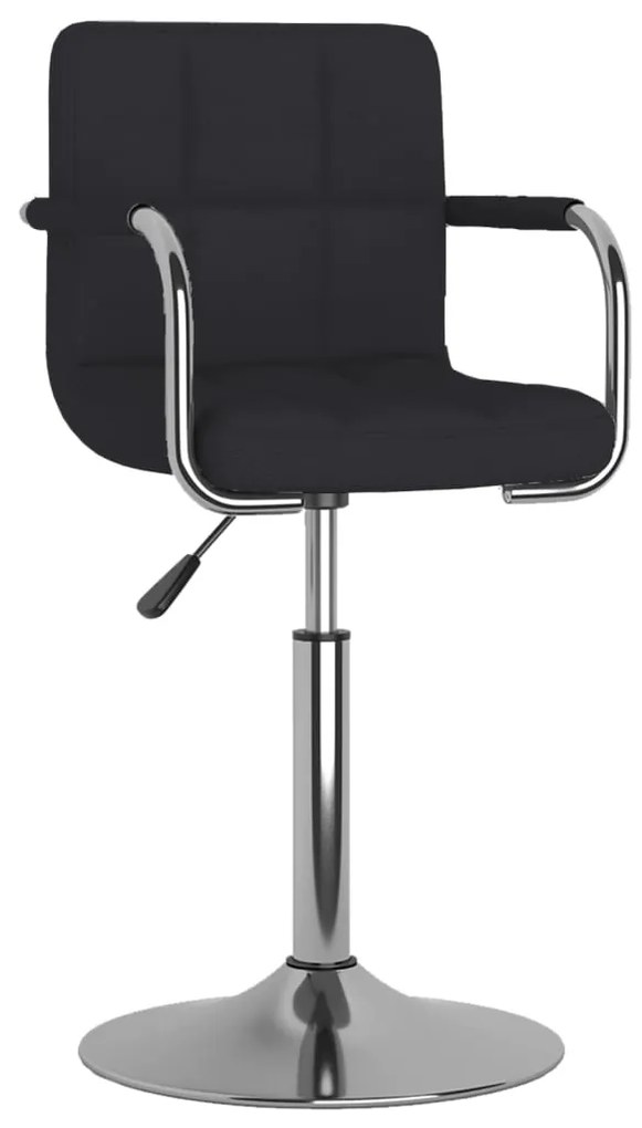 334549 vidaXL Бар табуретка, черна, текстил