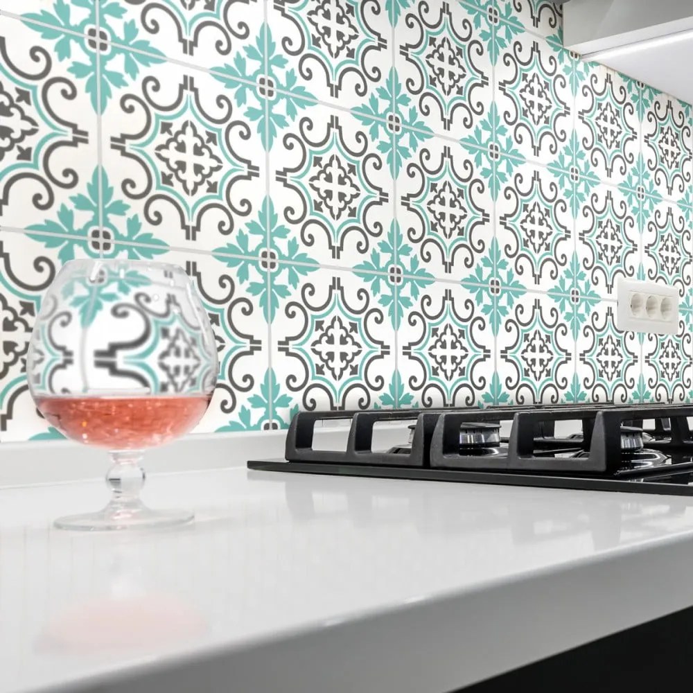 Комплект от 60 стикера във формата на плочки, 10 x 10 cm Paco - Ambiance