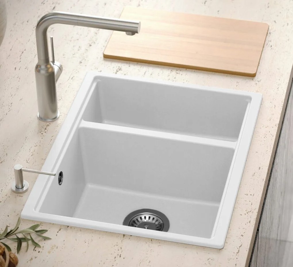 гранитна мивка Logan 150 White