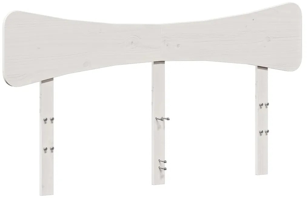 844770 vidaXL Горна табла, бяла, 160 см, масивно дърво бор