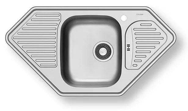 Pyramis 108760801 - Ъглова кухненска мивка MEDUSA CORNER 95x50 см