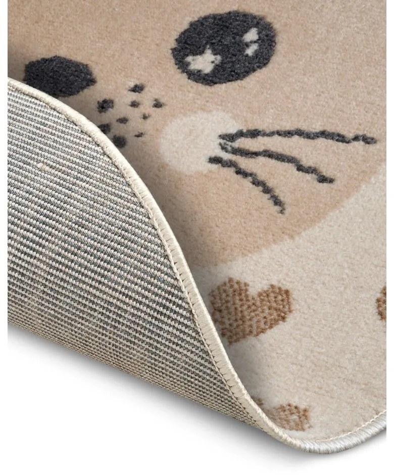 Бежов детски килим ø 140 cm Cat - Hanse Home