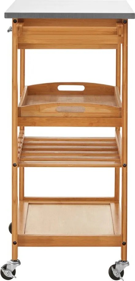 Бамбукова маса за сервиране на колелца 41x58 cm Harlow – Premier Housewares