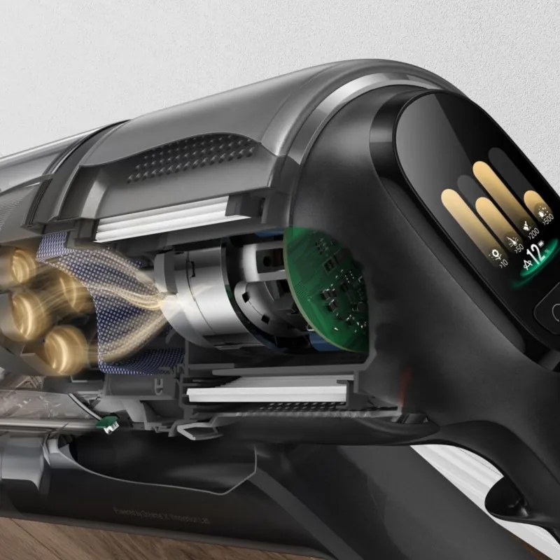 Безкабелна прахосмукачка Dreame Z30 AquaCycle VZV77B, 855W, 310AW, 150000 об/мин, 3 степени, 0.32/0.4/0.6 л, 90 мин, HEPA H14, LED, Безчетков мотор, Черен