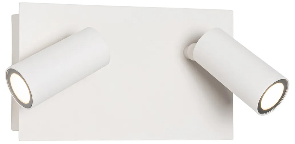 Модерна външна стенна лампа бяла с LED 2-светлина IP54 - Simon