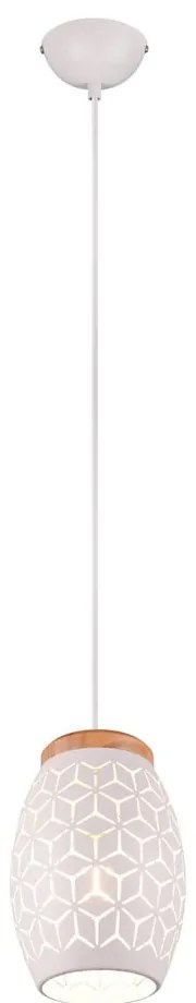 Бяла висяща лампа ø 15 cm Bidar - Trio