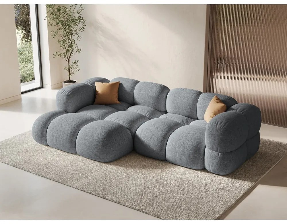 Сив ъглов диван (ляв ъгъл) Loretto – Cosmopolitan Design