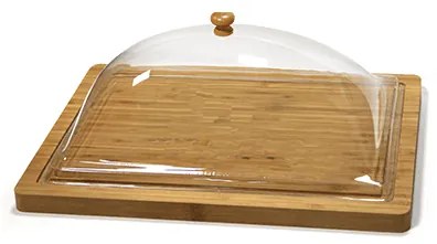 Horecano - Бамбукова дъска за сервиране на сирена правоъгълна 37,5x31,2xh14см (B3304)