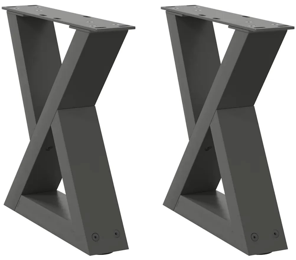 4012678 vidaXL Крака за масичка за кафе, 2 бр., антрацит, 30x(30-31,3) см, стомана
